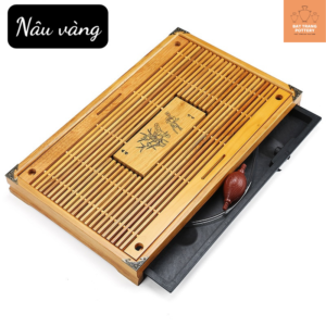 KHAY TRÀ NÂU VÀNG