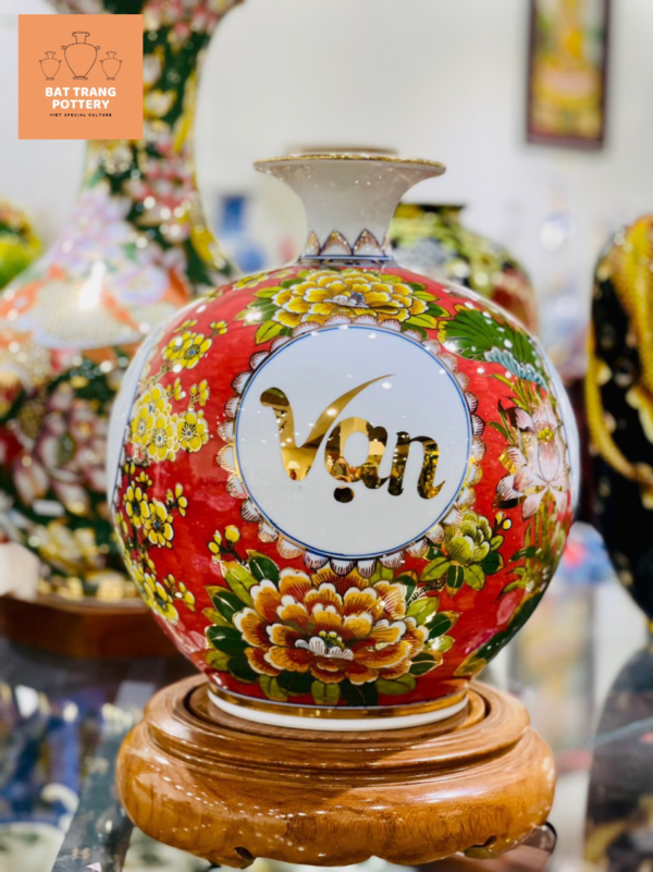 BÌNH HÚT LỘC VẠN SỰ NHƯ Ý VẼ VÀNG 24K