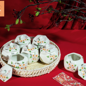 MẪU HŨ MỨT NGŨ GIÁC HỌA TIẾT HOA