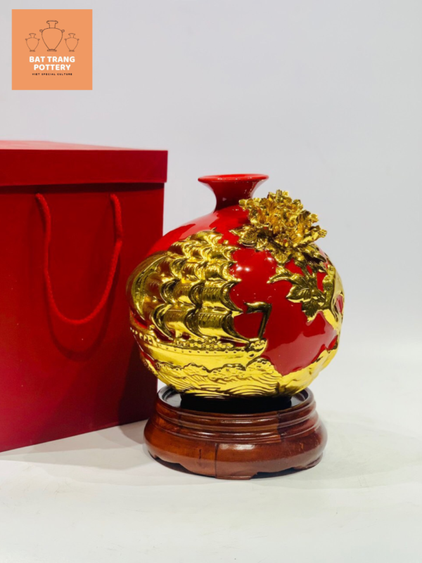 BÌNH HÚT LỘC DÁT VÀNG 18K 21CM