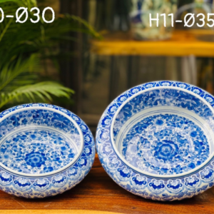 BÁT THẢ HOA MEN LAM
