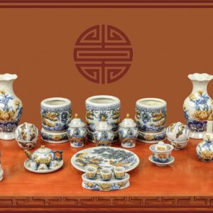 ĐỒ THỜ MEN RẠN BÁT TRÀNG VIỆT NAM 12 MÓN