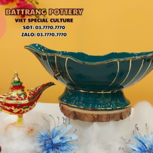 BÁT ĐỰNG GÀ XANH CHỈ VÀNG