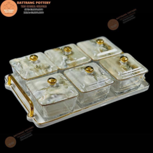 KHAY MỨT 6 HŨ MEN LOANG NÂU