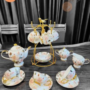 BỘ ẤM TÁCH HOA VÀ BƯỚM