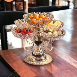 KHAY 5 TẦNG THỦY TINH