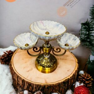 KHAY 3 TẦNG MEN LOANG