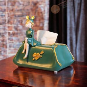 HỘP KHĂN GIẤY CÔ GÁI XANH