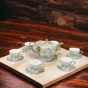BỘ ẤM TÁCH TRÀ MEN LOANG NÂU